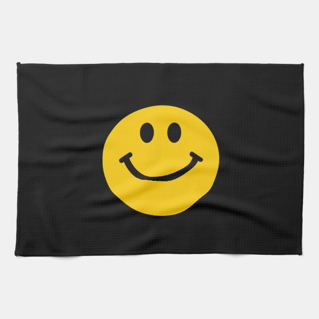 Yellow Face Kitchen Towel (Horizontal)