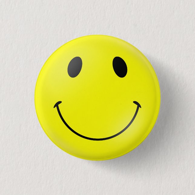 Yellow Face Pinback Button (Front)