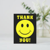 Yellow Face Smile Thank You Postcard (Standing Front)