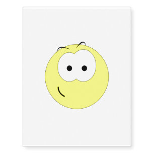 Yellow Face Temporary Tattoos