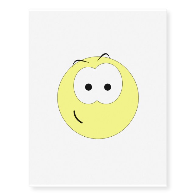 Yellow Face Temporary Tattoos (Front)