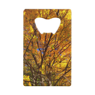 Yellow Fall Foliage Credit Card Bottle Opener