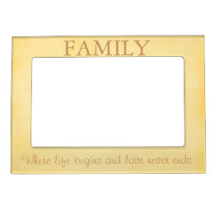 Yellow Family Quote Magnetic Photo Frame