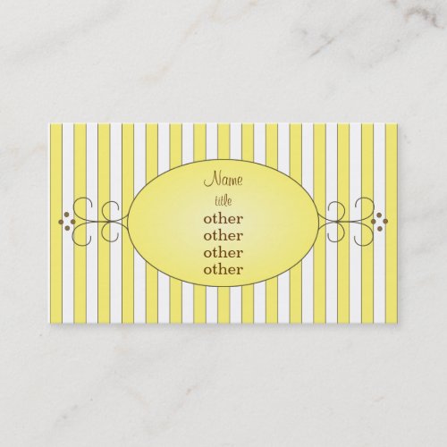 Yellow Fancy Cake Business Card Template