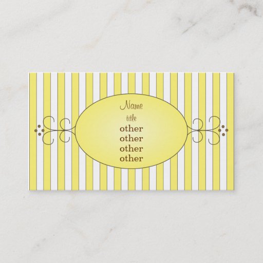 Customizable Yellow Fancy Cake Business Card Template