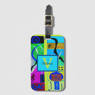 Yellow Fashion Abstract Inspiration From Matisse Luggage Tag