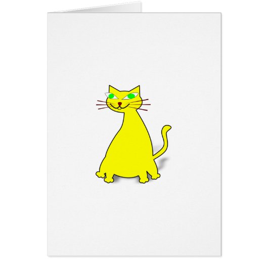 Yellow Fat Cat Cards (Front)