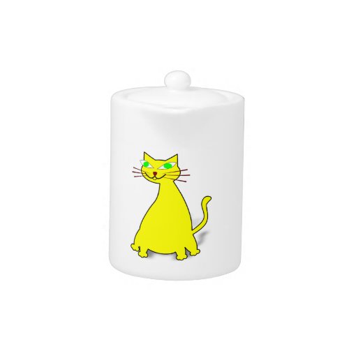 Yellow Fat Cat Teapot