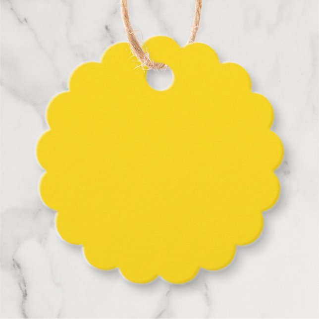 Yellow  favor tags (Front)