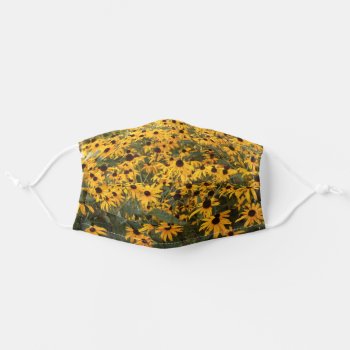 Yellow Field Of Flowers Adult Cloth Face Mask by MarshallArtsInk at Zazzle
