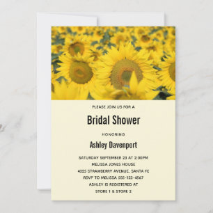 Yellow Field of Sunflowers Invitation