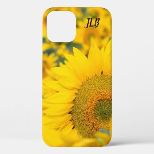 Yellow Field of Sunflowers Photograph iPhone 12 Case