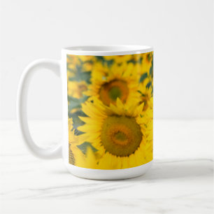 Yellow Field of Sunflowers Photograph Coffee Mug