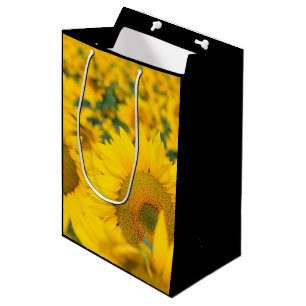 Yellow Field of Sunflowers Photograph Medium Gift Bag