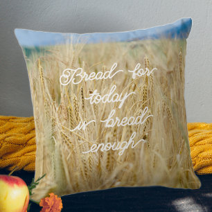 Yellow field throw pillow