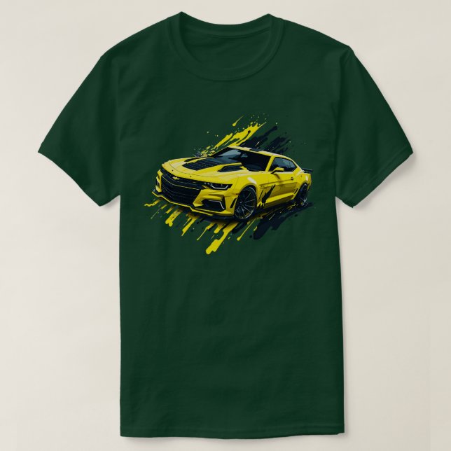 Yellow Fifth Generation Chevrolet Camaro T-Shirt (Design Front)