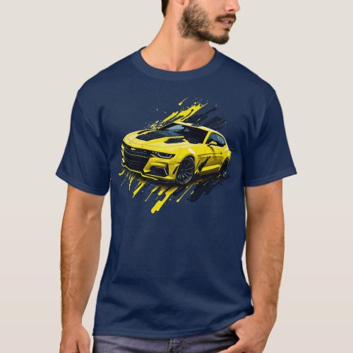Yellow Fifth Generation Chevrolet Camaro T_Shirt
