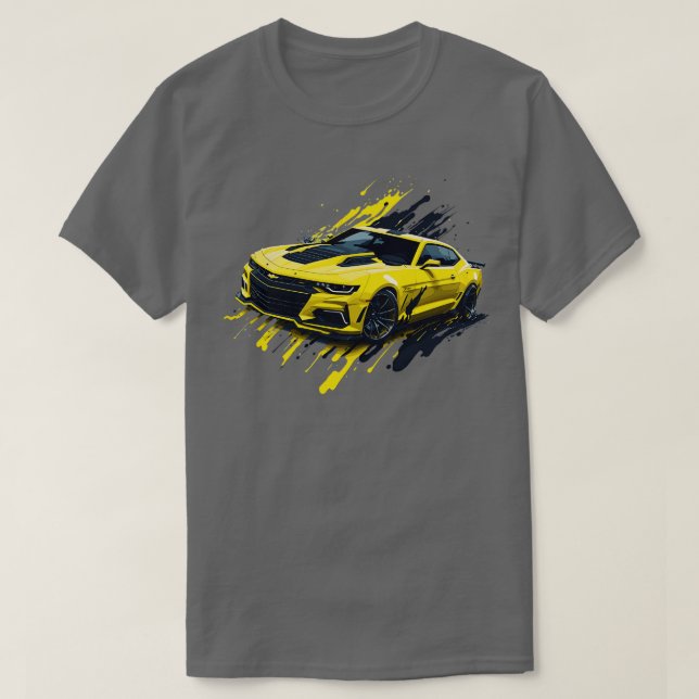 Yellow Fifth Generation Chevrolet Camaro T-Shirt (Design Front)