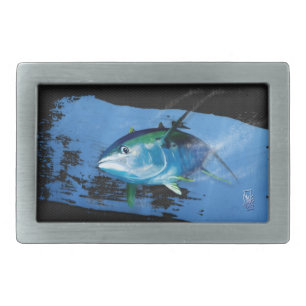 Yellow fin tuna belt buckle. belt buckle