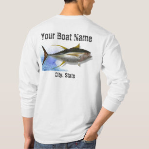 Yellow fin Tuna Custom Boat Name Fishing Shirt