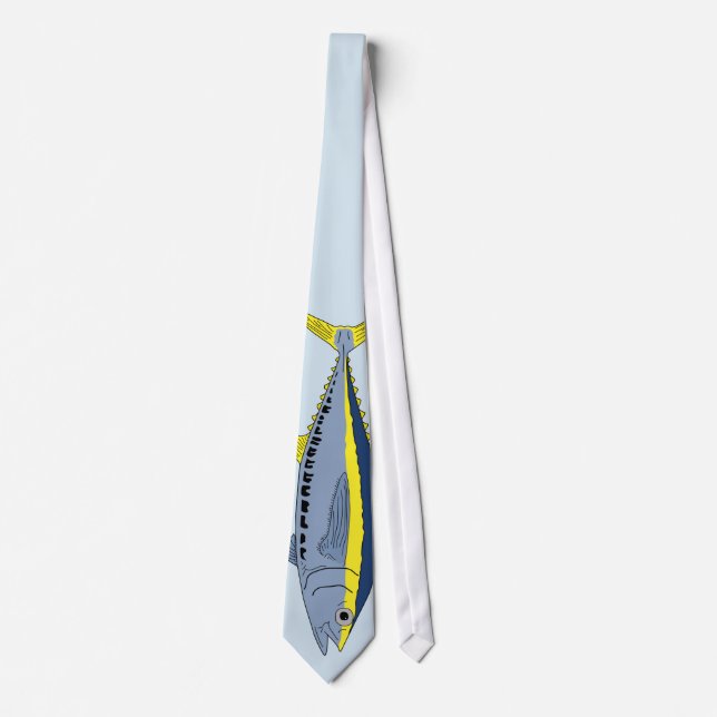 Yellow fin tuna fish neck tie (Front)