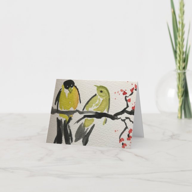 Yellow Finch - Greeting Card Blank Inside (Front)