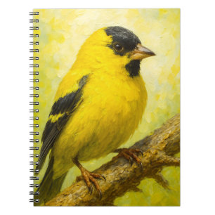 Yellow Finch Notebook Goldfinch Bird Art Journal