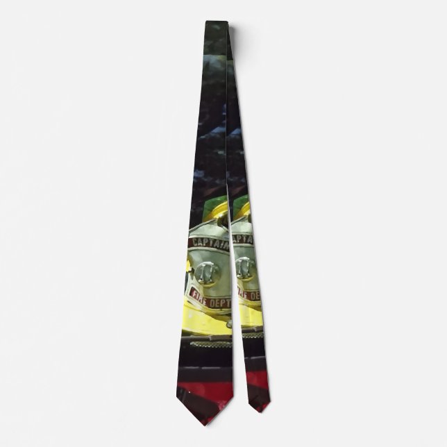 Yellow Fire Captain's Helmet Neck Tie (Front)