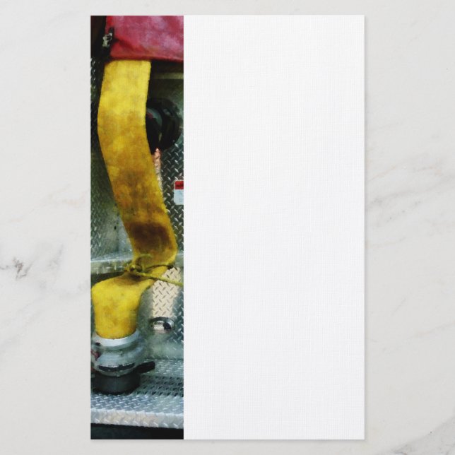 Yellow Fire Hose Stationery (Front)