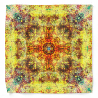 Yellow fire mandala bandana