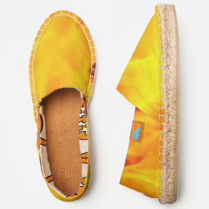 Yellow Fire Texture Espadrilles