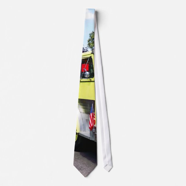 Yellow Fire Truck Neck Tie (Front)