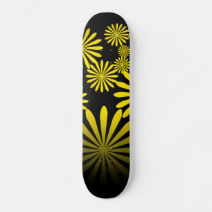 Yellow Fireworks Skateboard Deck
