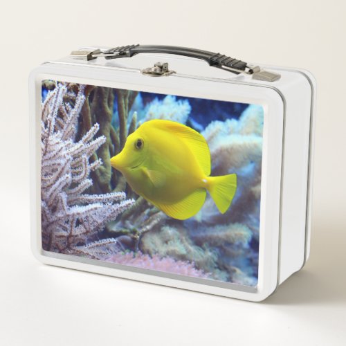 Yellow Fish Metal Lunch Box