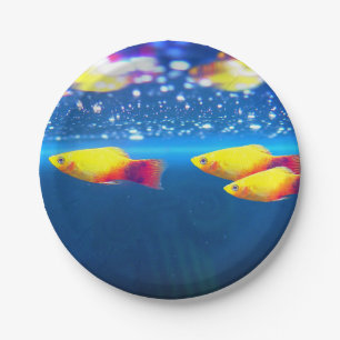 Yellow Fish Paper Plates