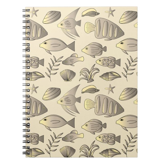 Yellow fish pattern notebook (Front)