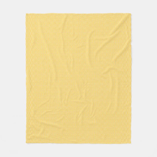 Yellow Fish Scales Pattern Fleece Blanket (Front)