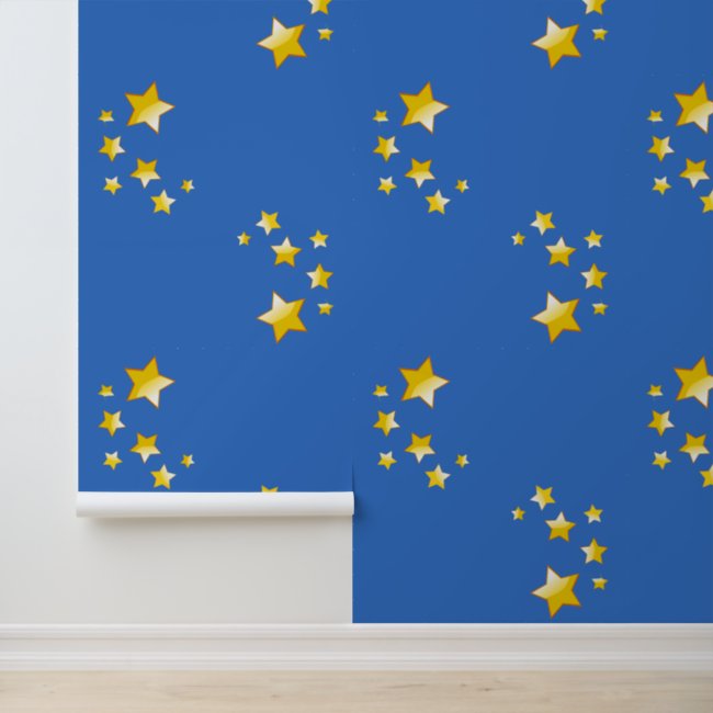 Yellow Five Point Stars Design