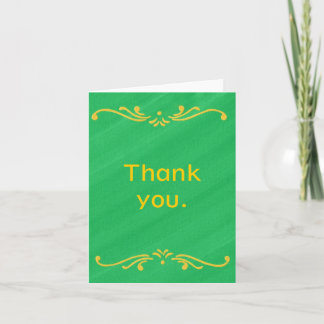 Yellow Fleur De Lis Border Green Note Cards
