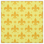 Yellow Fleur-de-lis Pattern Design  Fabric