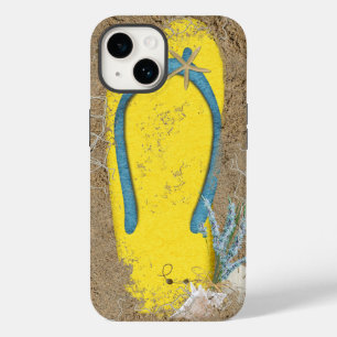 Yellow Flip-Flop in Sand Case-Mate iPhone 14 Case