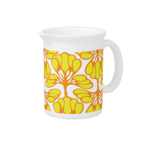 yellow flora beverage pitcher