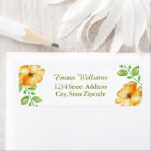 Yellow Floral Address Labels | Zazzle