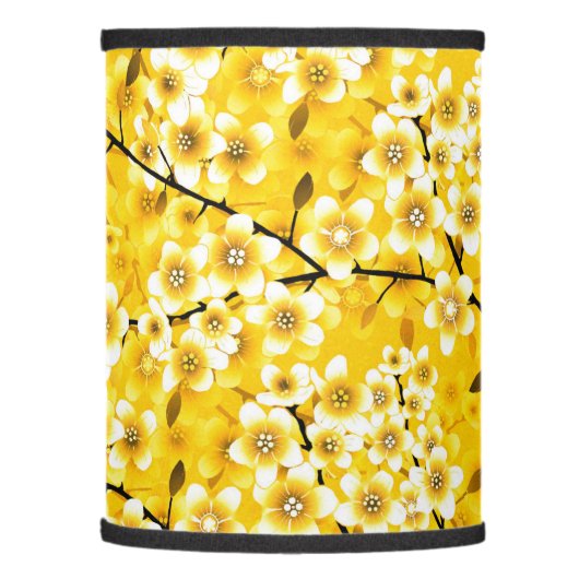 Yellow Floral Botanical Lamp Shade (Left)