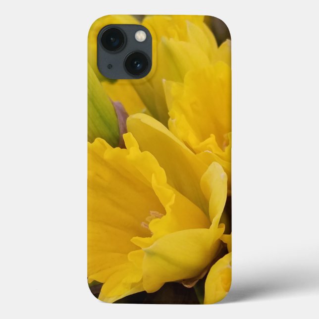 Yellow Floral Daffodil Flowers Case-Mate iPhone Case (Back)