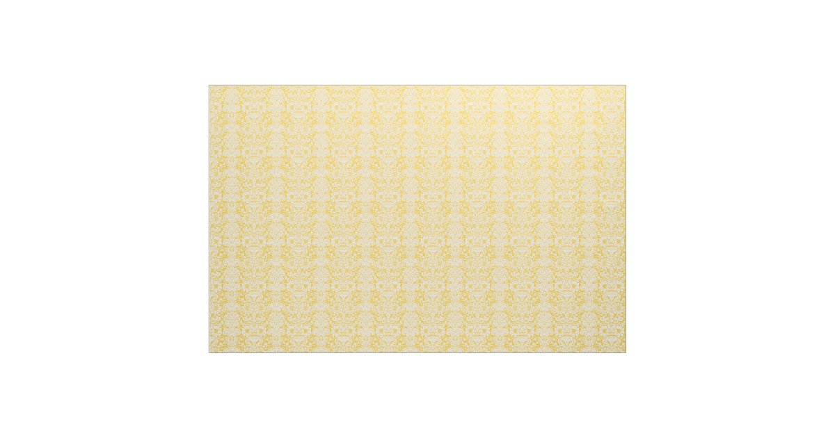 Yellow Floral Damask Fabric Zazzle