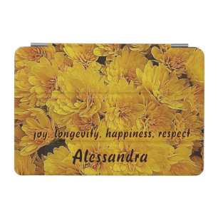Yellow Floral Fall Chrysantemus Photo iPad Mini Cover