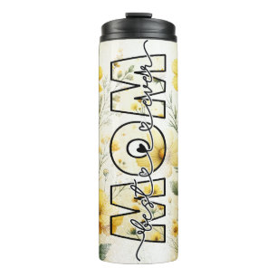 Yellow Floral / Flowers Best Mom Ever Thermal Tumbler