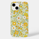 Yellow Floral Garden Pattern Case-Mate iPhone 14 Case