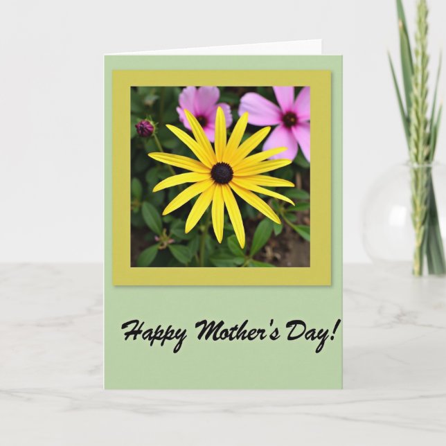 Yellow Floral Greeting Card (Front)